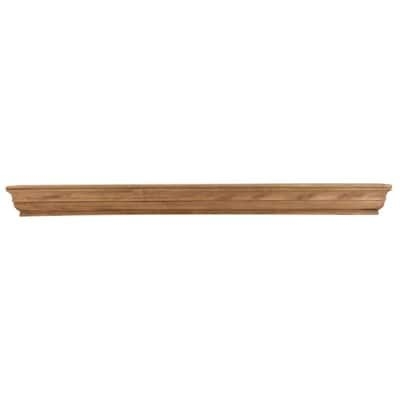 72 in. Aged Oak Shaker Mantel Shelf