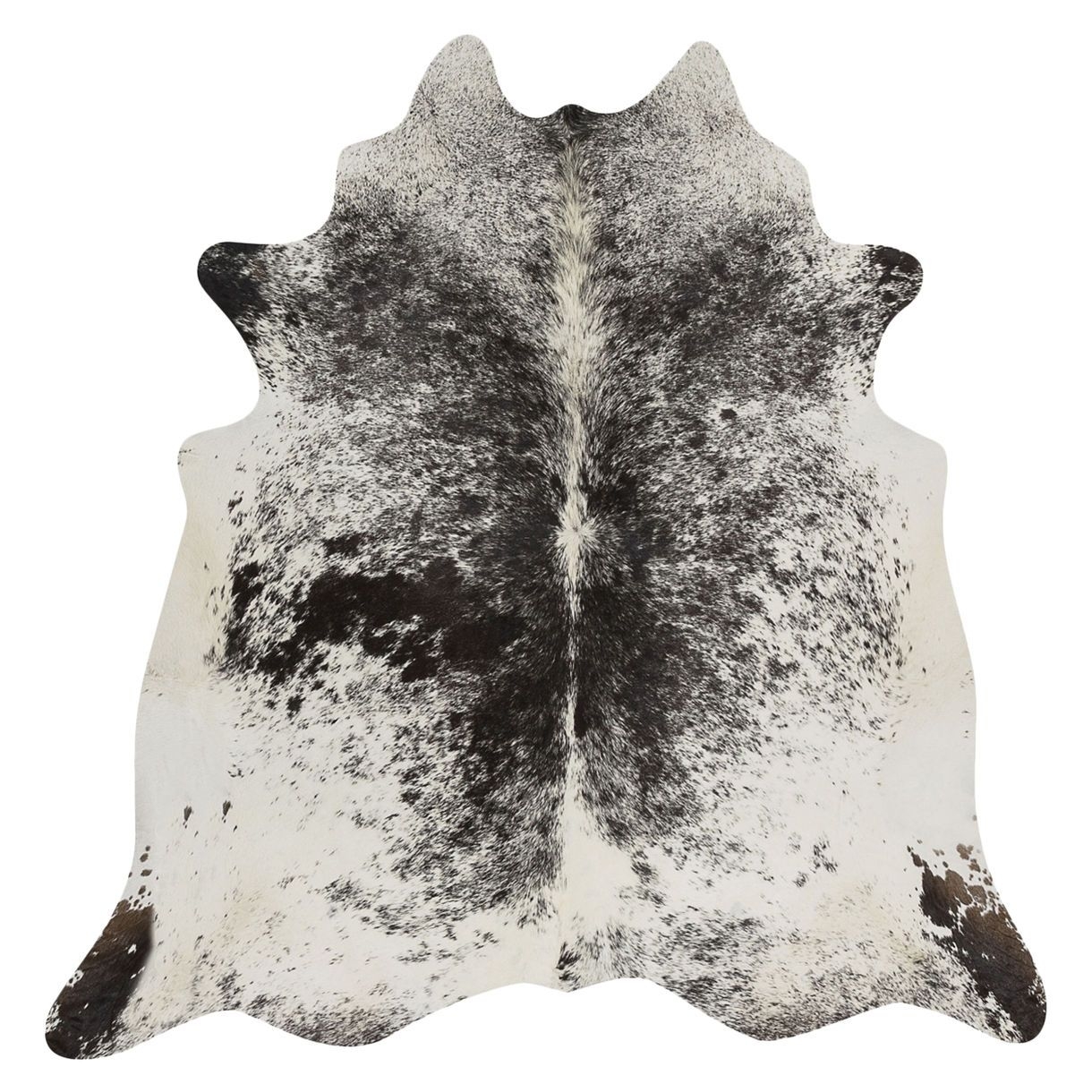 Genuine Brazilian Cowhide Rug, Black Salt & Pepper Hair On Hide Rug Culture