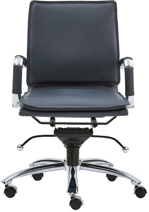 Gunar Pro Low Back Office Chair With Armrests Blue