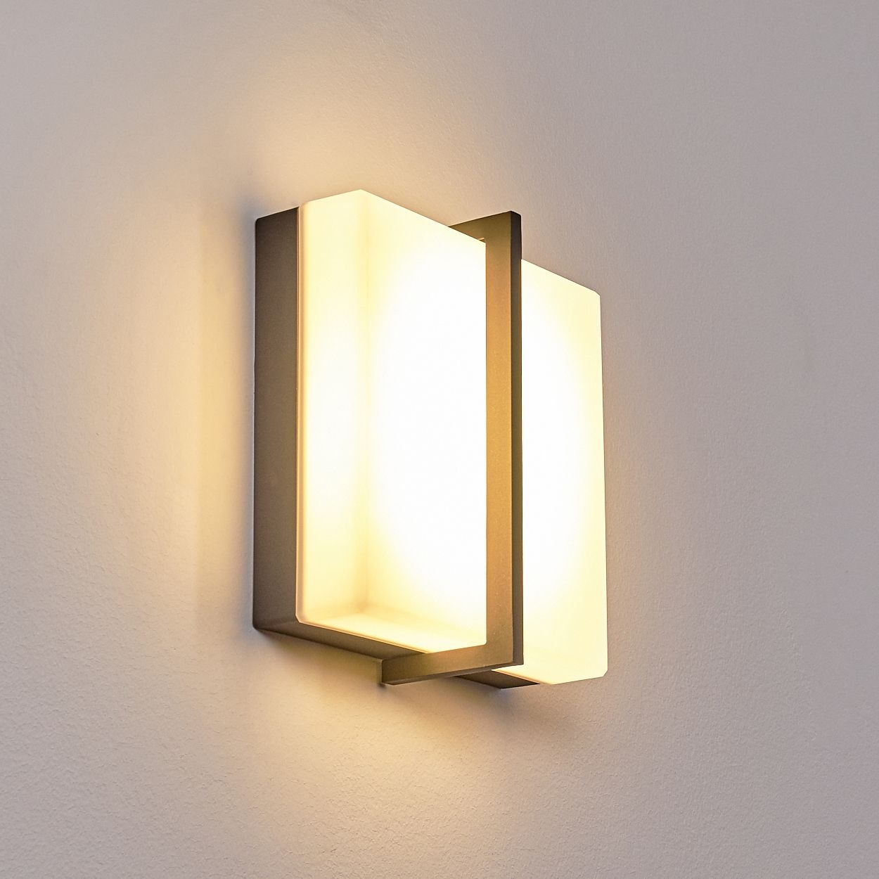 Hillend Auenwandleuchte LED Anthrazit, 1-flammig