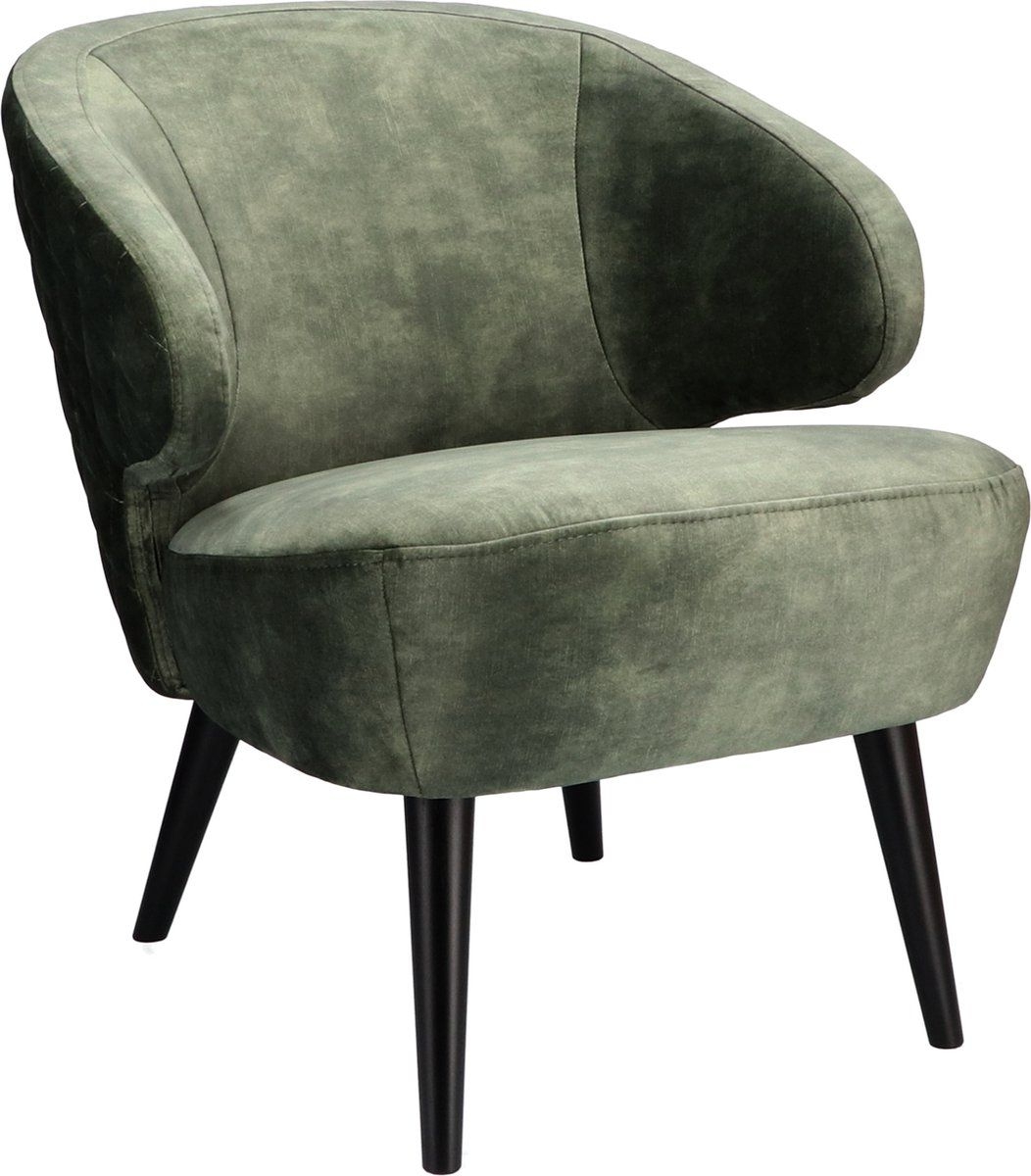 Icon Living - Fauteuil - Milly - Velours - Groen