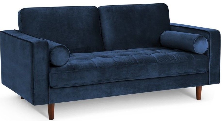 Inga 72" Apartment Sofa With Velvet Blue