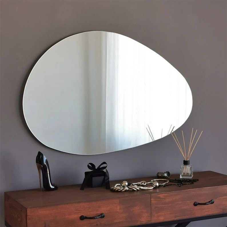 Irregular Large Mirror, Asymmetrical Mirror, Wavy Wall Mirror, Aesthetic Mirror Wall Decor, Mirror Home Decor, Wall Mirror, Vanity Mirror