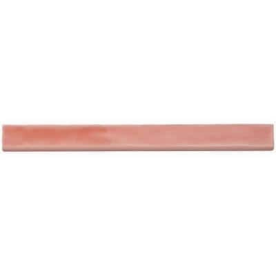 Ivy Hill Tile Nantucket Coral 2 in. x 20 in. Polished Ceramic Bullnose Tile, Pink