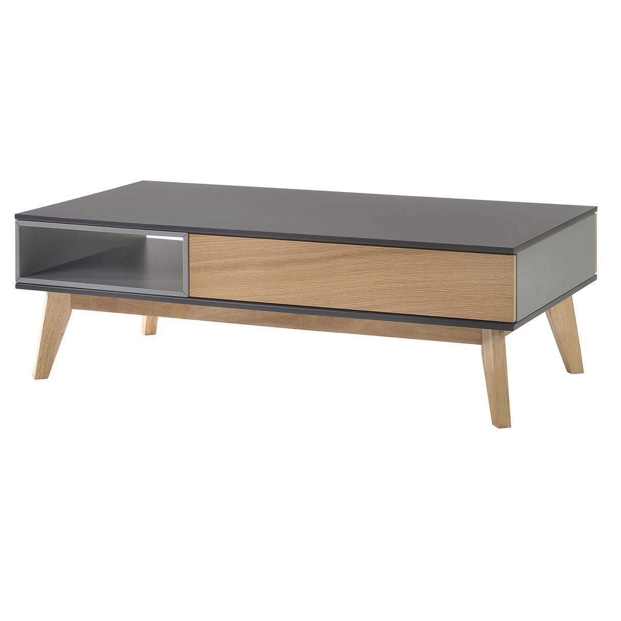 Matern Coffee Table MDF Natural/Charcoal Iniko