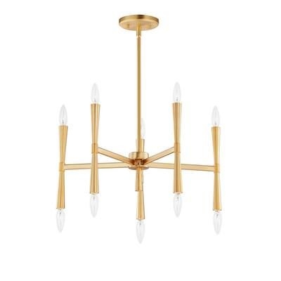 Maxim Lighting Rome 10-Light Satin Brass Chandelier