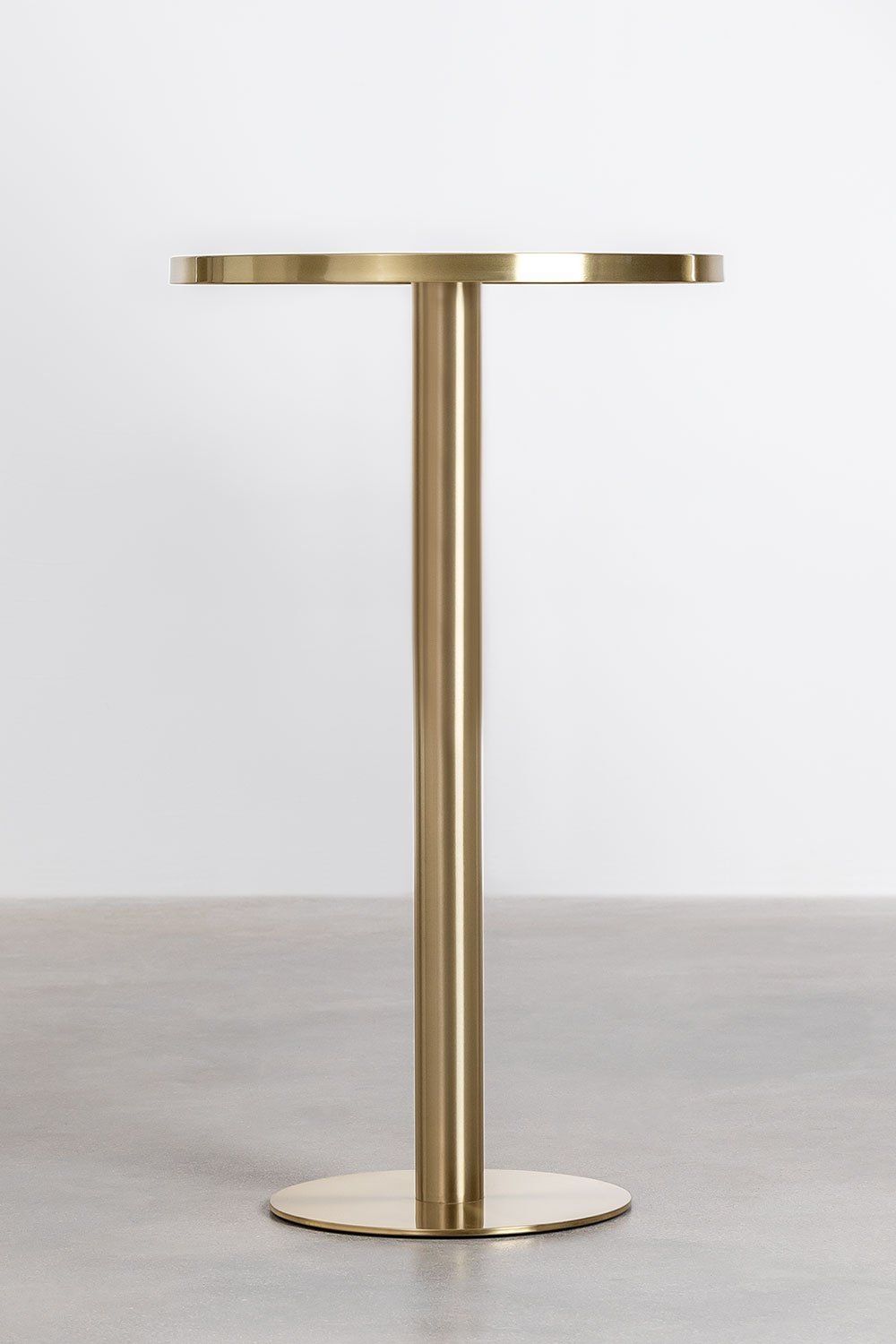 Mesa Alta de Bar Redonda en Gres (60 cm) Manhattan Negro Oro champagne -  SKLUM