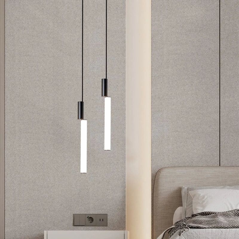 Nordic LED Pendant Light Indoor Lighting Hanging Lamp For Bedroom Bedside Living Room Stair Home Decoration Dining Tables Light - Black 1 head / 40 cm / Warm light