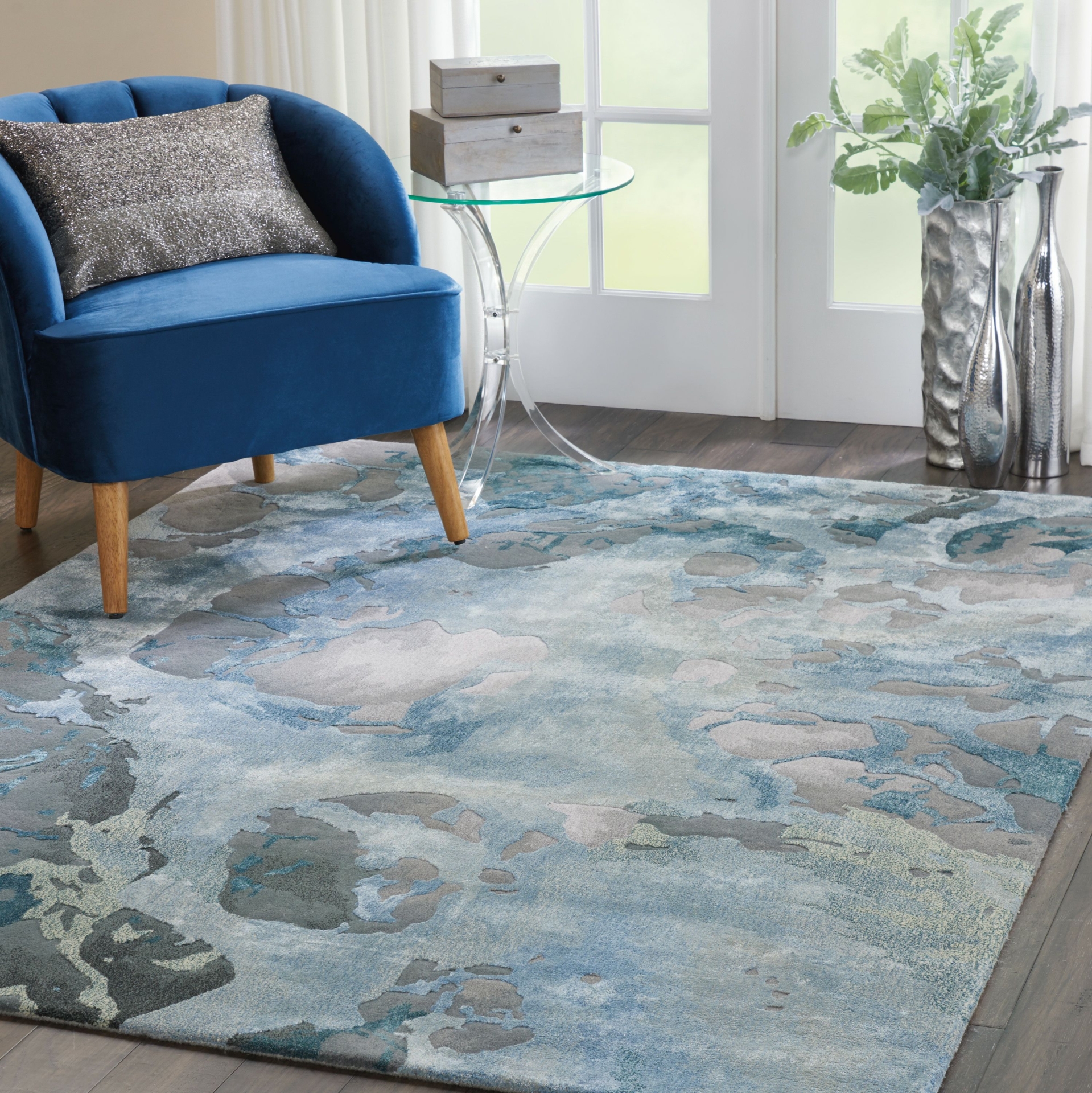 Nourison Home PRS14 Rug - Color: Gray, Slate; Size: 5'6" x 7'5"