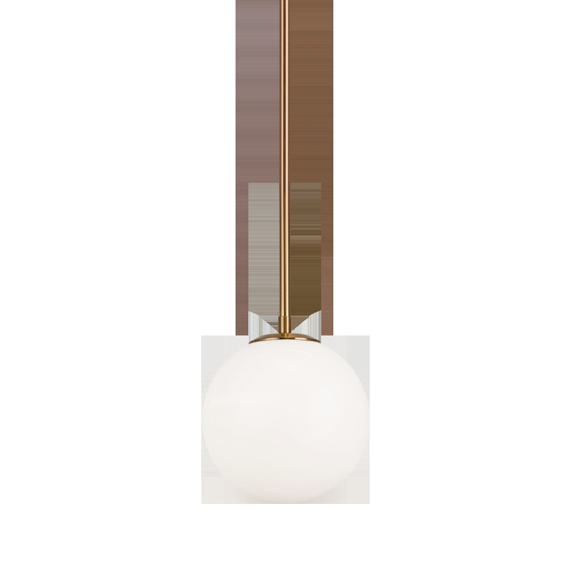 Novo 1-Light Mini Pendant - Aged Gold Brass | Opal