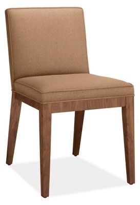 Room & Board | Modern Ansel Side Chair in Declan Fabric Walnut - Stain-Resistant Fabric