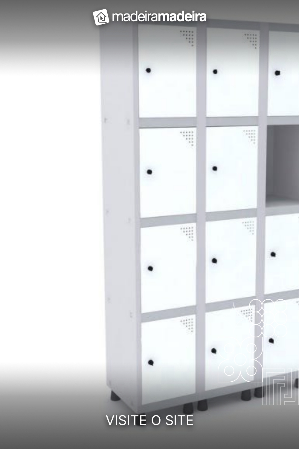 Roupeiro de Ao 3 Vos 12 Portas com Pito Pandin