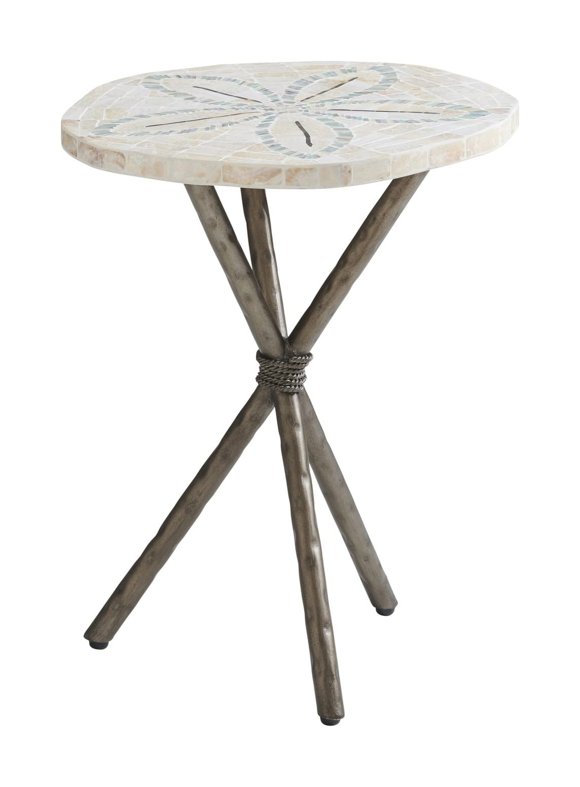 Sand Dollar End Table - Finish: Natural