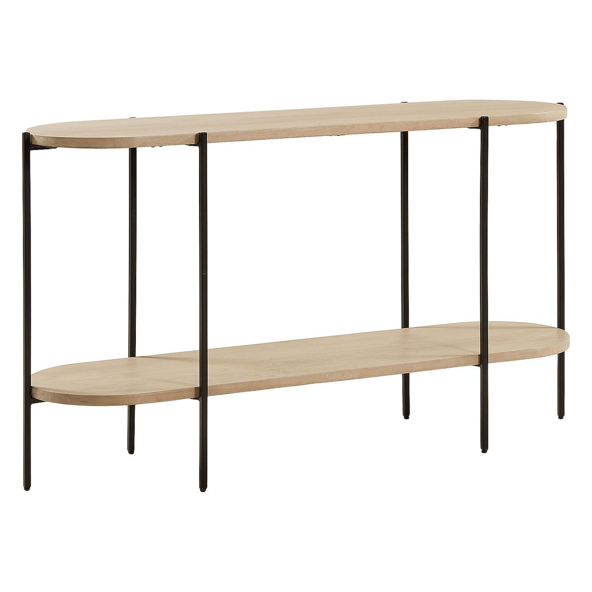 Tinser Console Table Wood Natural/Black Vida & Co.