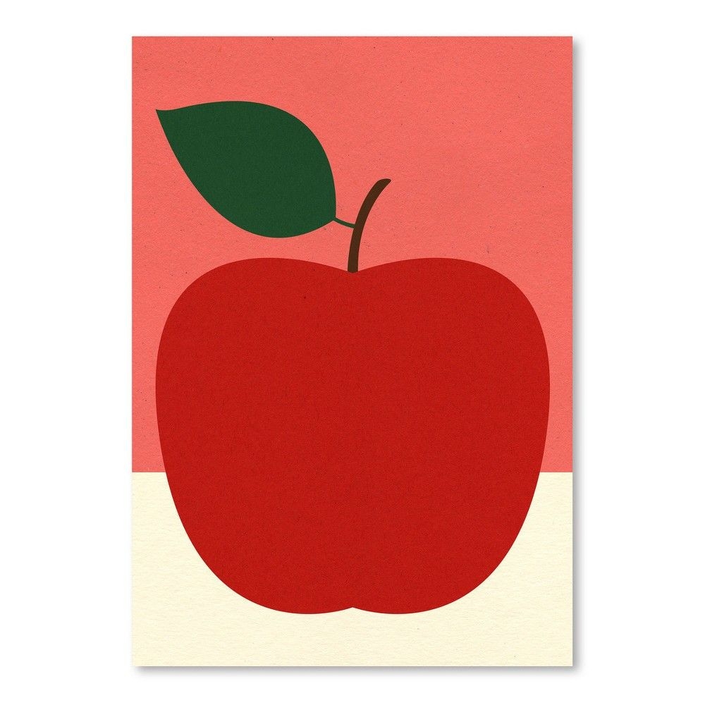 Americanflat - Red Apple by Rosi Feist - 22"x28" Poster Art Print