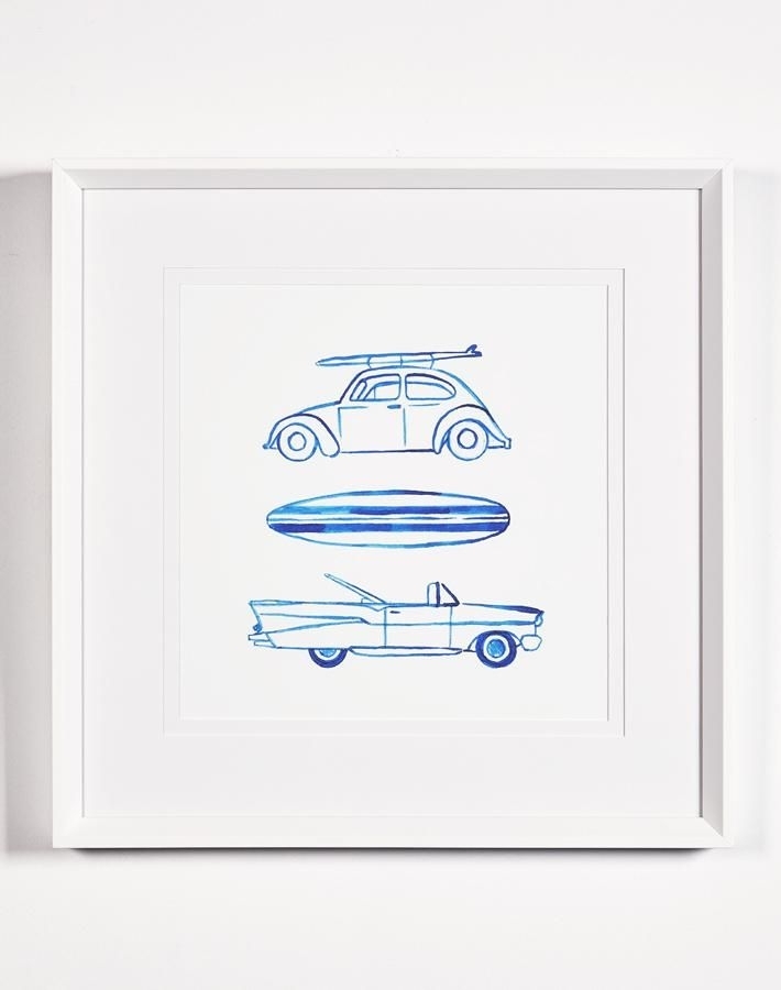 ARTSHOPPE Malibu Surfs Up Framed Art By Nathan Turner