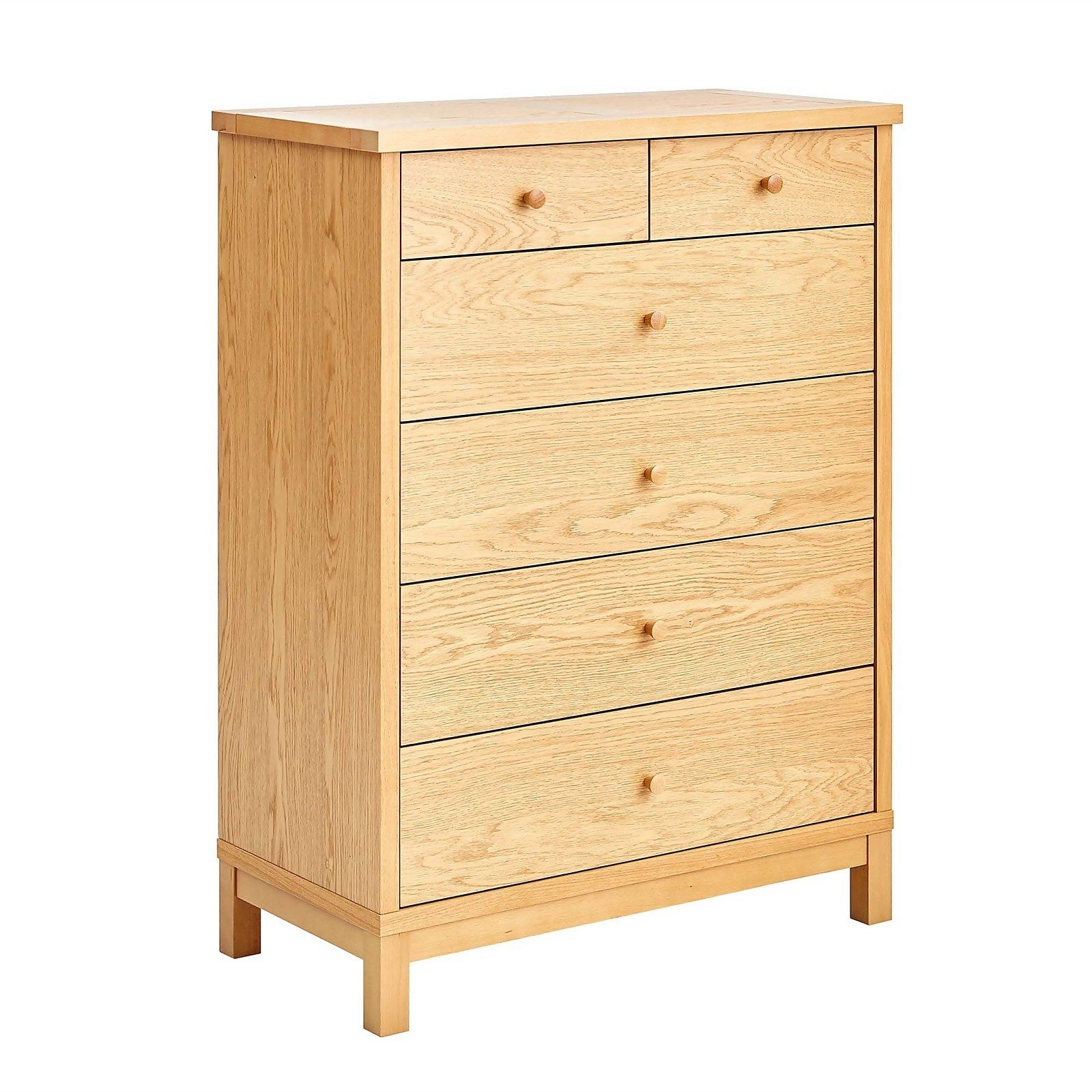 Atlanta 4+2 Drawer Dresser - Oak Brown