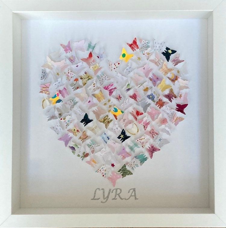 Baby girl card keepsake frame