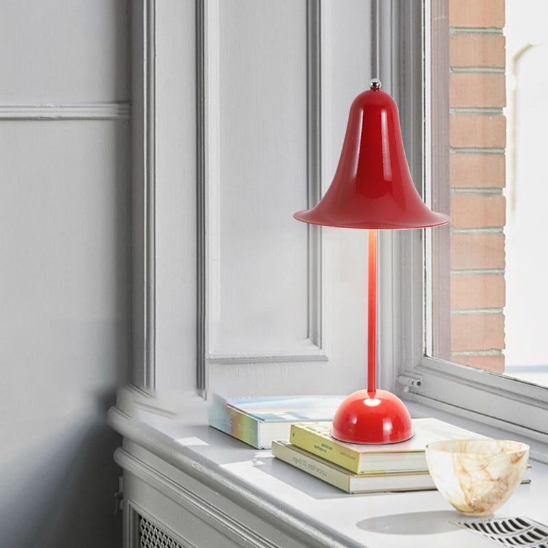 Bell Shape Table Lamp Modern Style Metal Single Light Night Table Lamp - Yellow