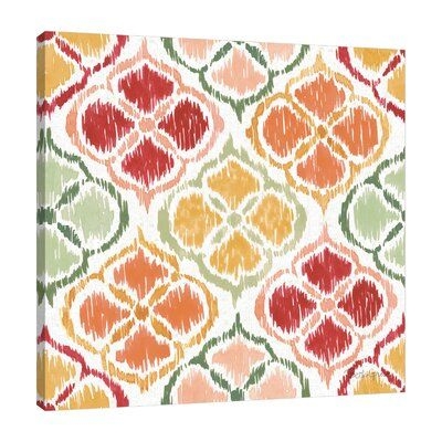 Bungalow Rose "Harvest Bouquet Pattern VA" Gallery Wrapped Canvas By Beth Grove Canvas & Fabric in White, Size 36.0 H x 36.0 W x 1.5 D in | Wayfair
