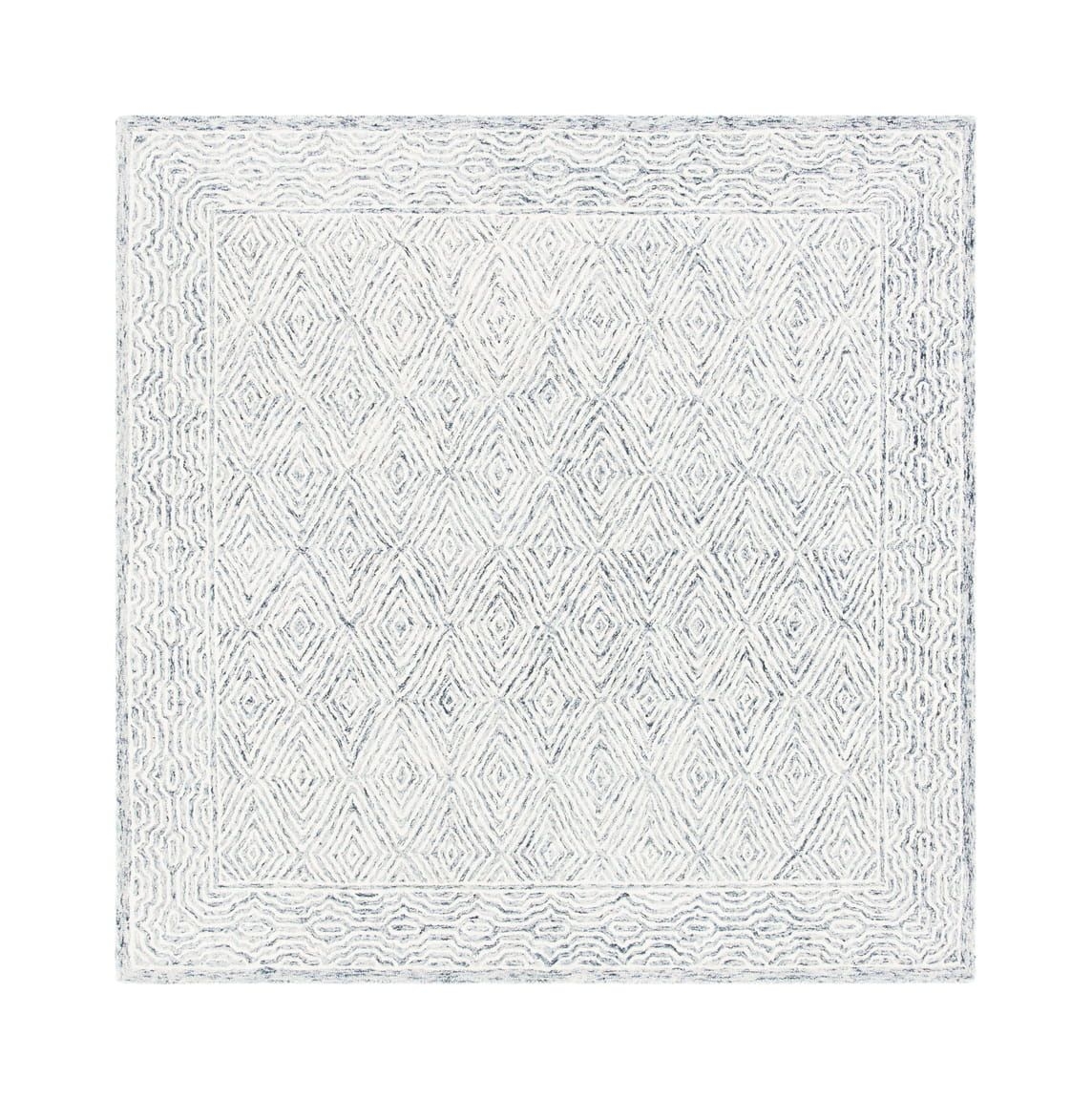 CPR217A Rug - Color: Ivory, Blue; Size: 7' Square