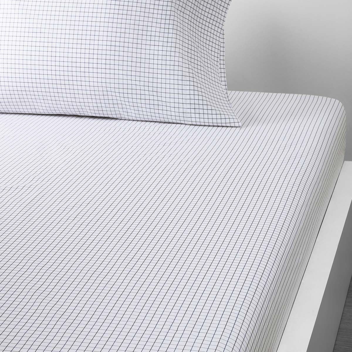 Drap Housse En Percale De Coton 160 Fils/cm, Tattersal