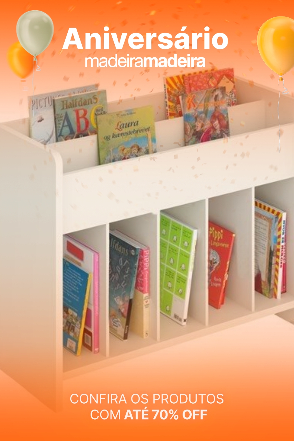 Expositor De Livros Bogot 100% Mdf (biblioteca Livreiro) WoodCore