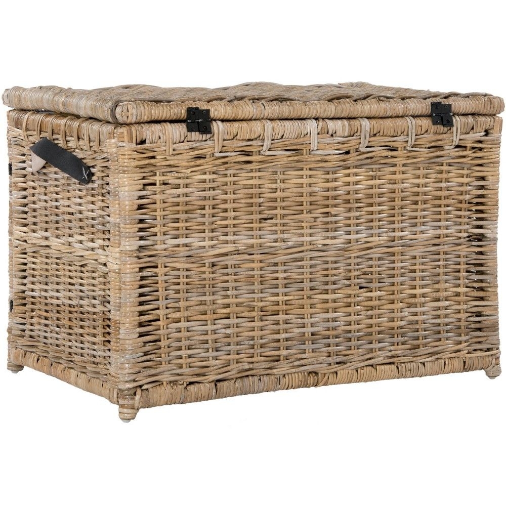 happimess Michael 35" Wicker Storage Trunk, Natural
