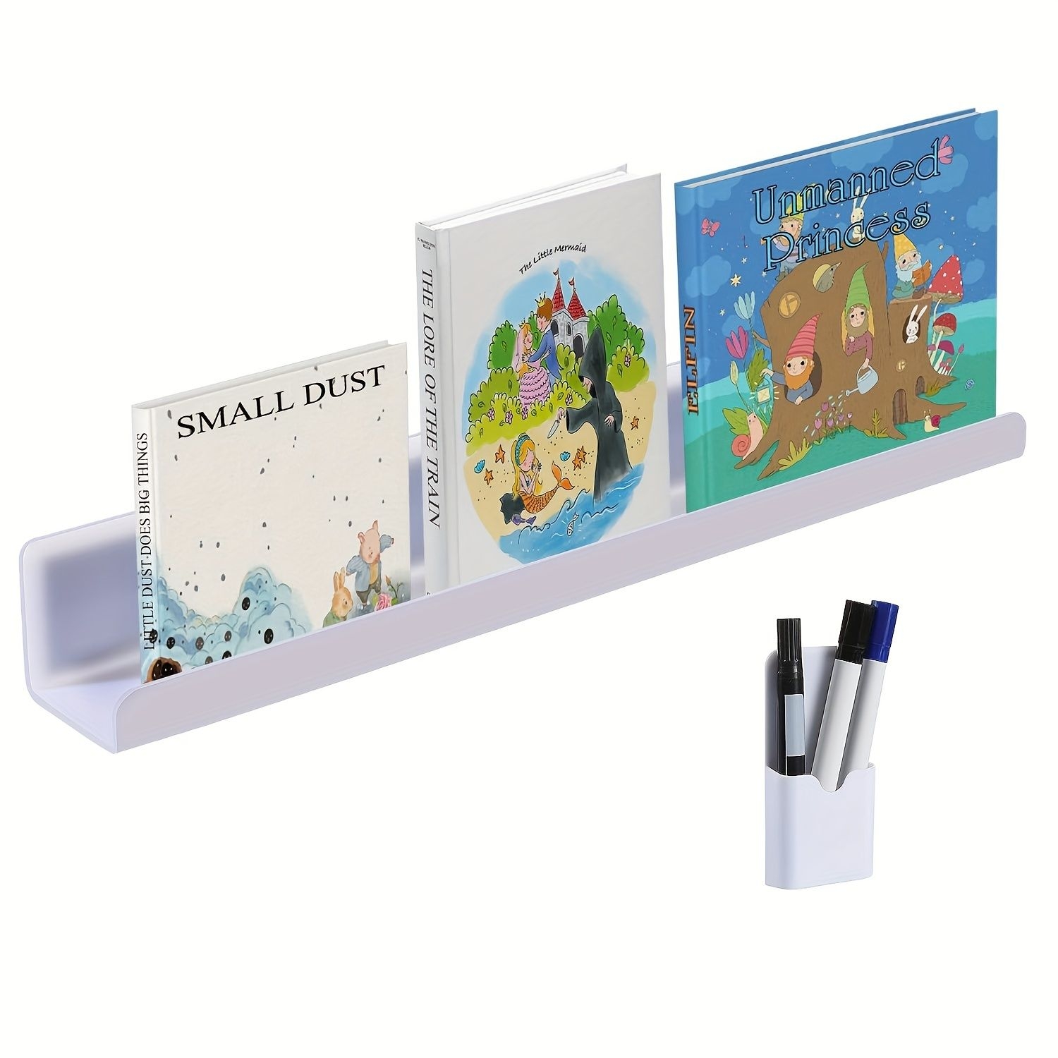Magnetic Book Shelf For Whiteboard Classroom, Reusable Acrylic Magnetic Book Holder With A Pen Container, Book Display Shelf For Teacher Kids Classroom Office, Magnetic Book Holder For Office Storage