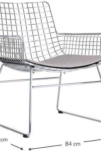 Metall-Loungesessel Wire in Chrom