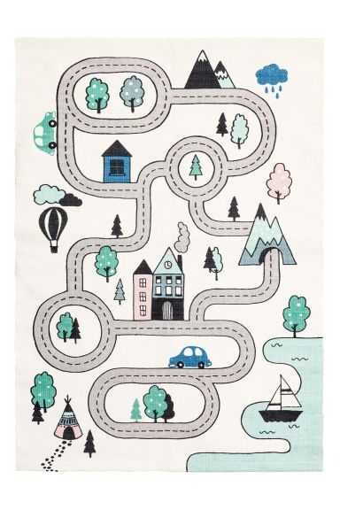 Printed cotton rug
