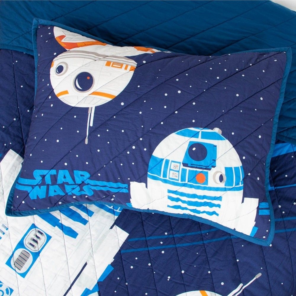 Saturday Park Star Wars Droids Sham - 20x26 Blue