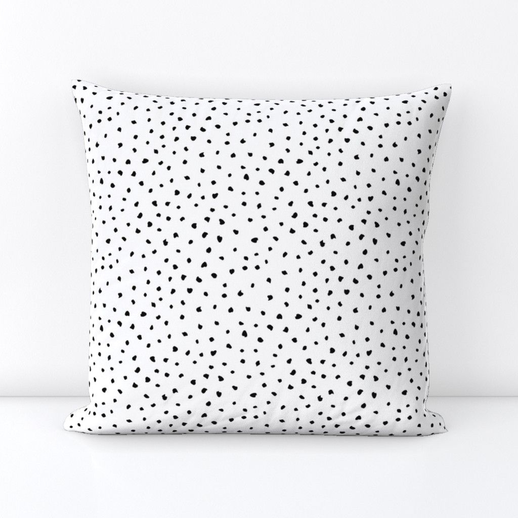 Spoonflower Throw Pillows - Black Dots Black Dots