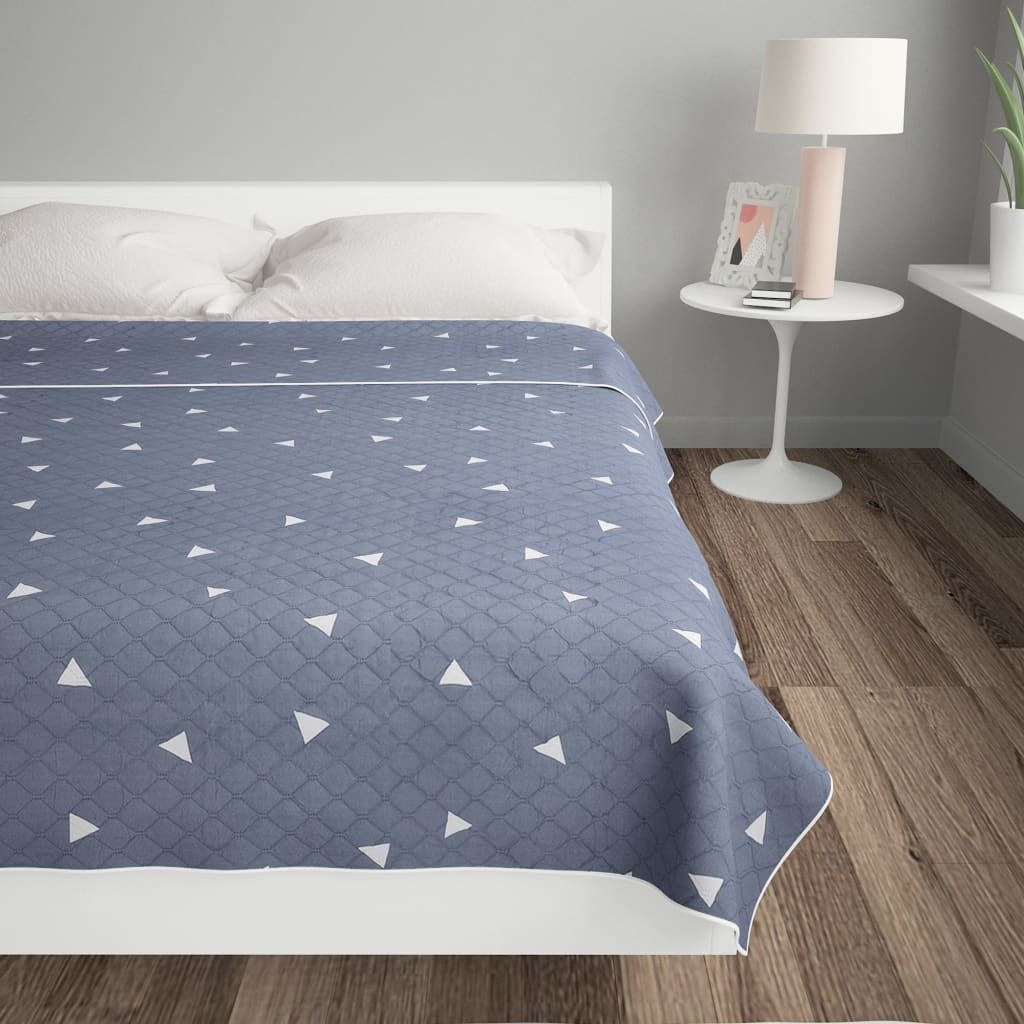 Sprei 220x240 cm ultrasone doorgestikte stof donkerblauw
