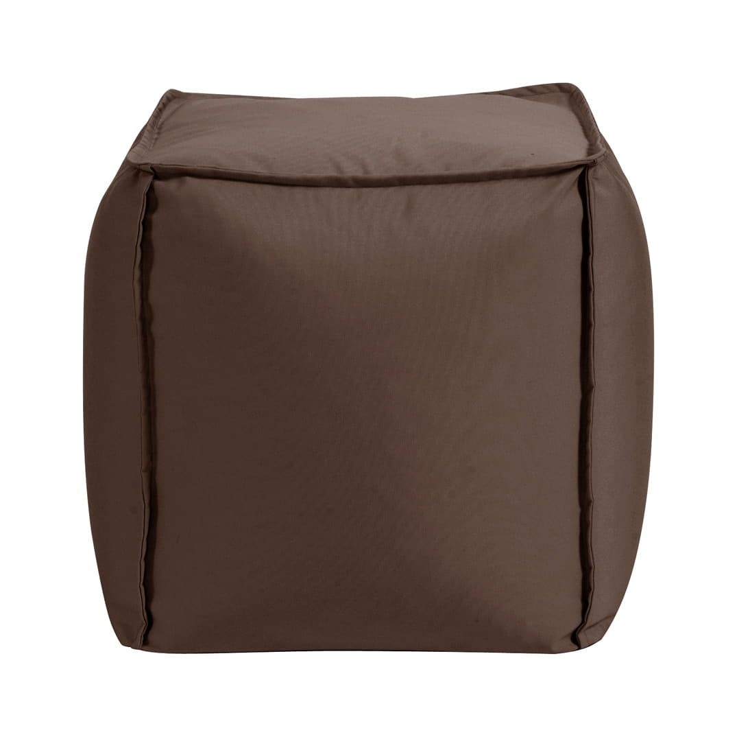 Sunbrella Outdoor Cube Ottoman - Finish: Chocolate