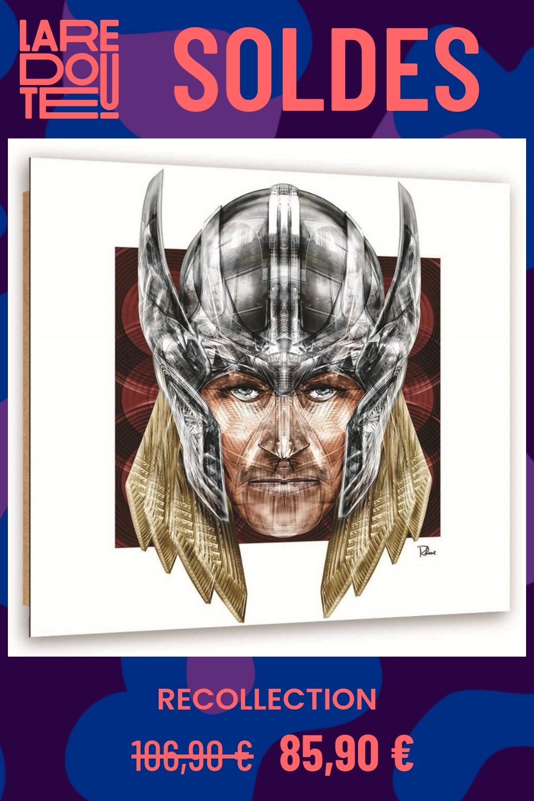 Tableau Bois Portrait De Thor