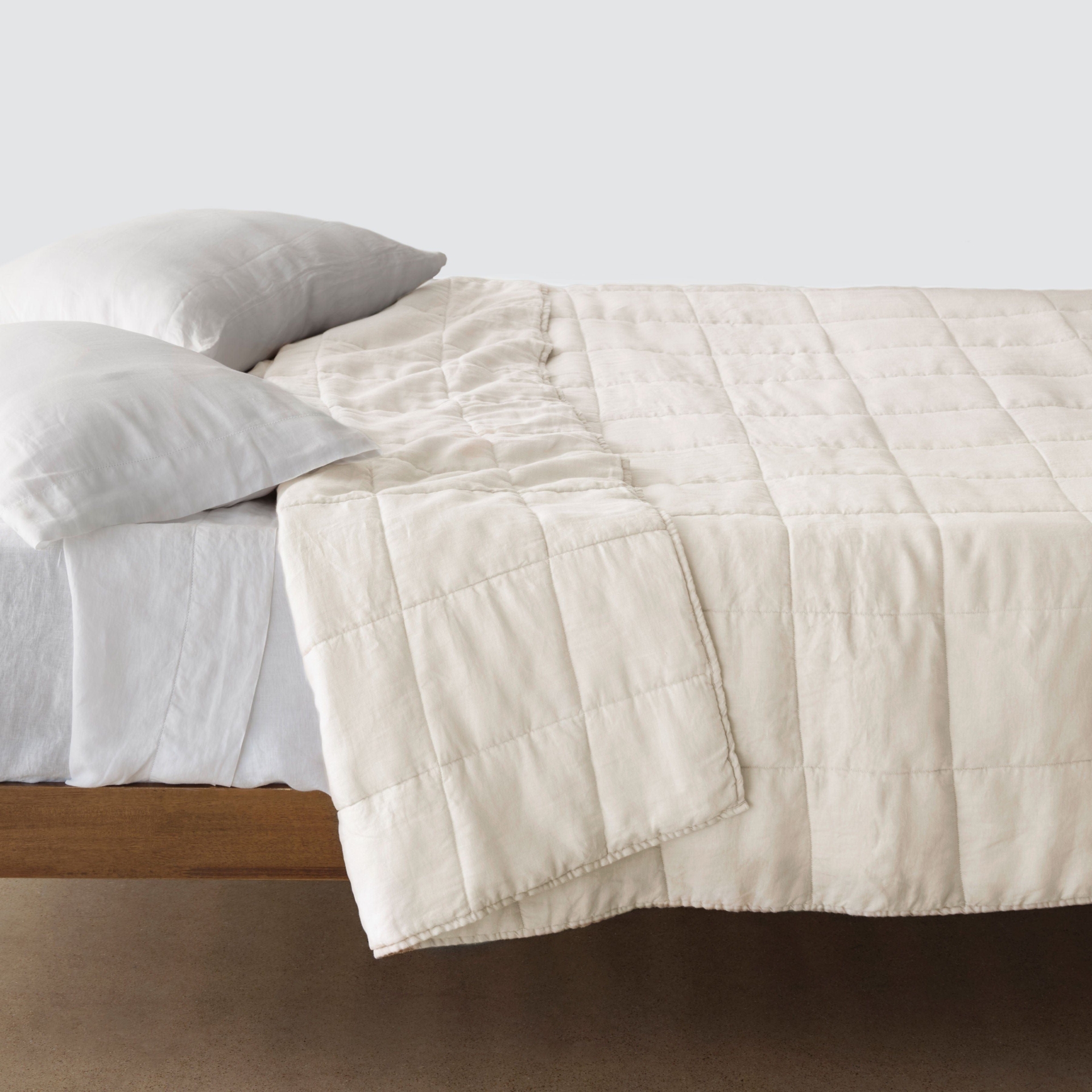 The Citizenry Stonewashed Linen Quilt | King/California King | Ivory