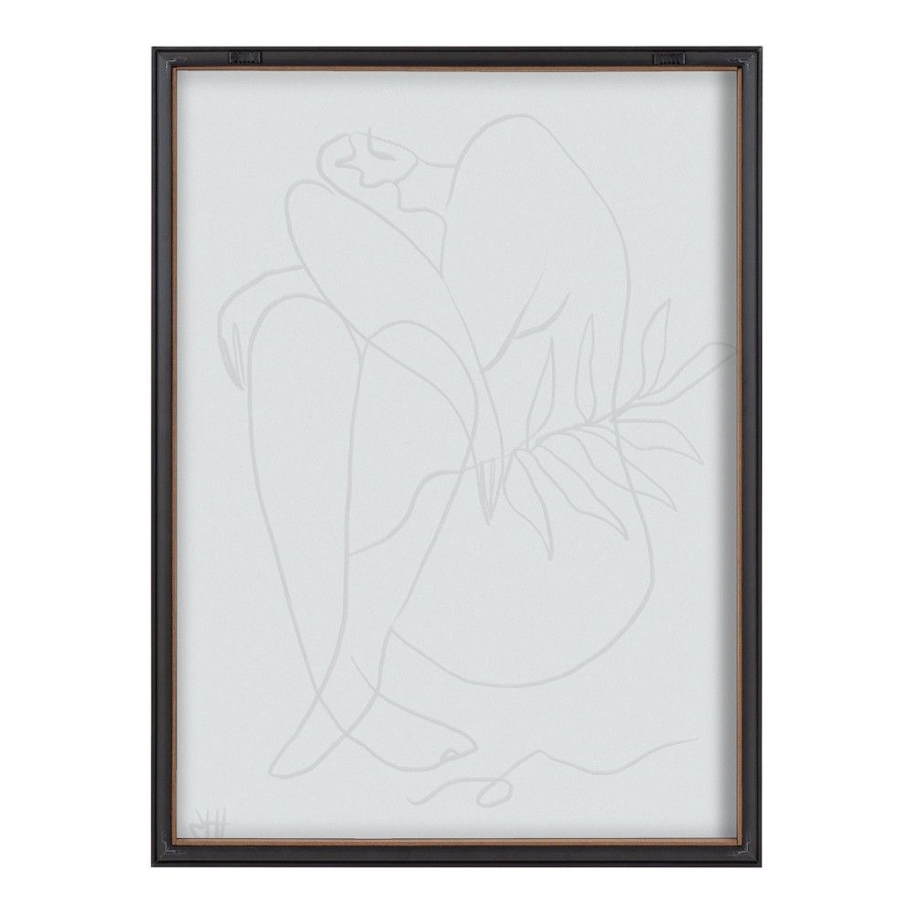 18" x 24" Blake Summer Lines 5 by Maggie Stephenson Framed Printed Glass Gold - Kate & Laurel All Things Decor