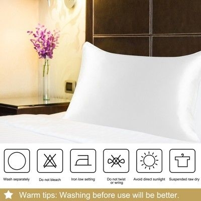 2 Pcs King Mulberry Silk for Hair Health Pillow Cases Pearl White - PiccoCasa
