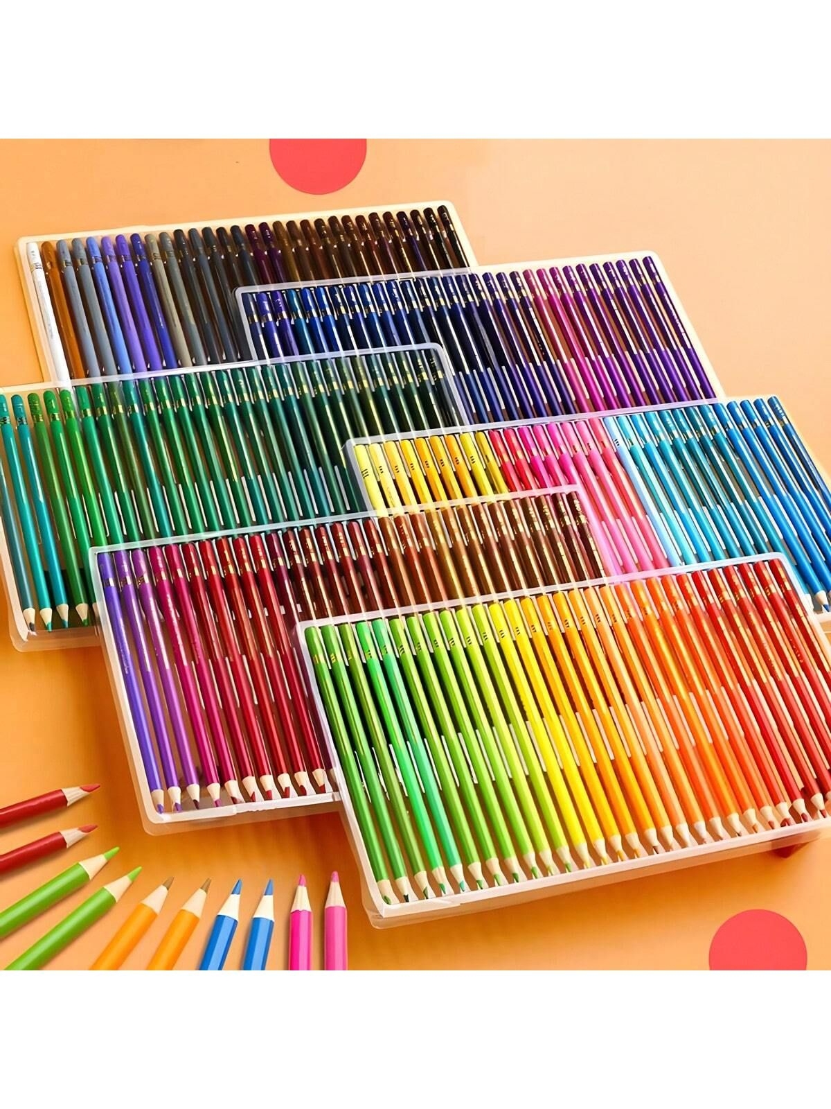 48/72/120/180 Colors Oily Colored Pencils Professional Soft Wood Oily Color Pencil For Art Hand-Painted Graffiti School Draw Sketch Art Supplies