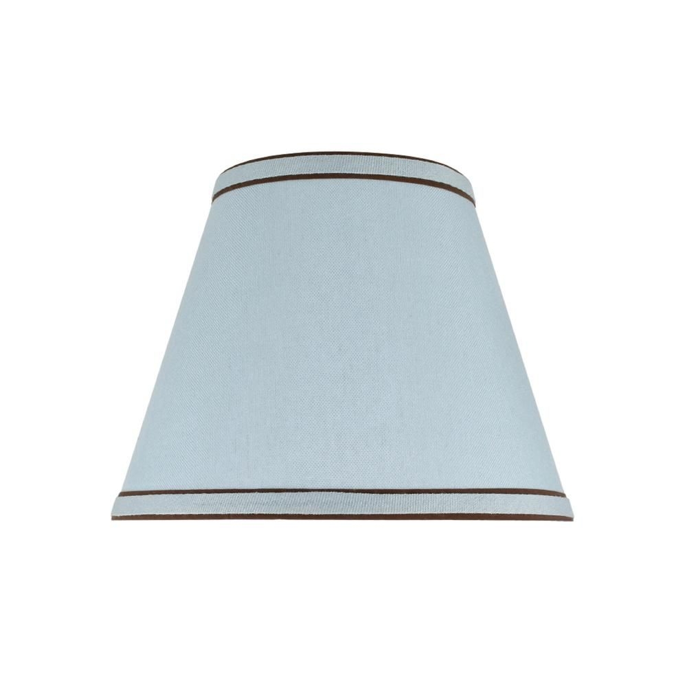 ASPEN Creative CORPORATION:Aspen Creative Corporation 9 in. x 7 in. Light Blue Hardback Empire Lamp Shade