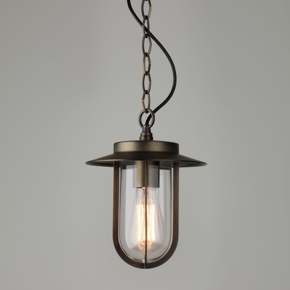 Astro 1096010 Montparnasse Single Light Outdoor Pendant In Bronze Fini