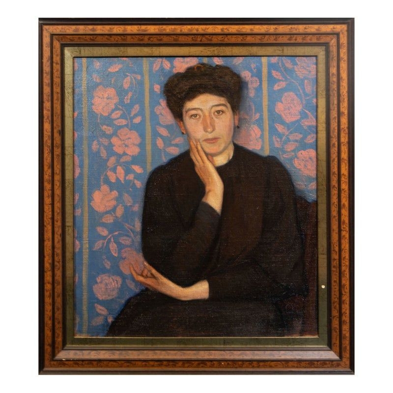 Aurelio Arteta, DMara Maguregui Agirregoikoa Portrait, 20th-Century, Oil on Canvas, Framed