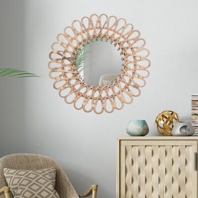 Bayou Breeze Stahlman Wall-Mounted Bathroom/Vanity Mirror Wood in Brown, Size 15.75 H x 15.75 W x 1.0 D in | Wayfair | Home Decor | Black Friday / Cyber Monday Deals