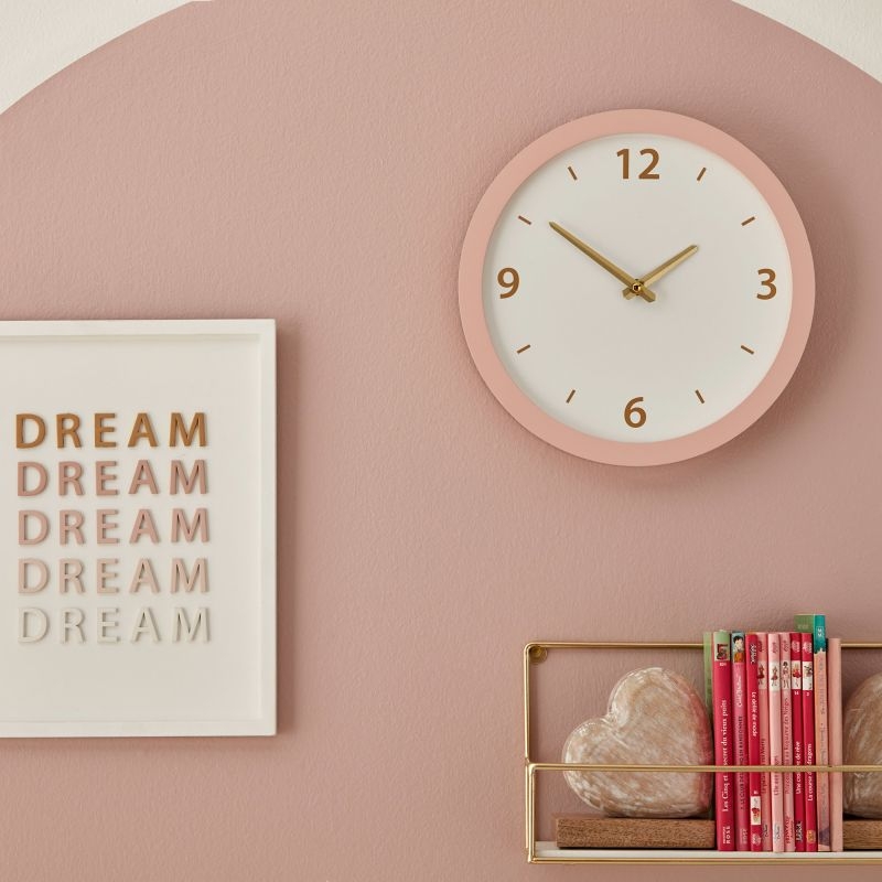 Bouclair | Horloge Murale Ronde Rose