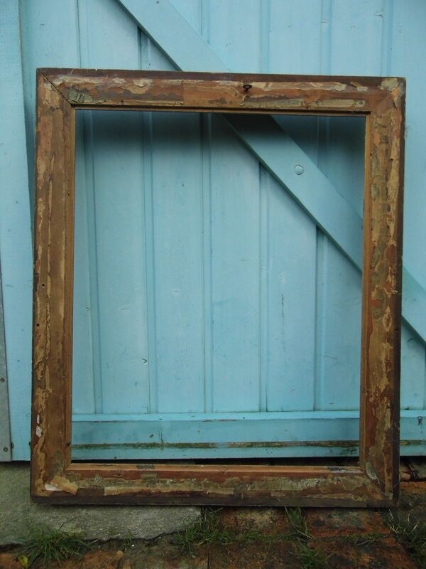 Cadre en bois dor dcor floral fin XIX me sicle 1900 Art Nouveau