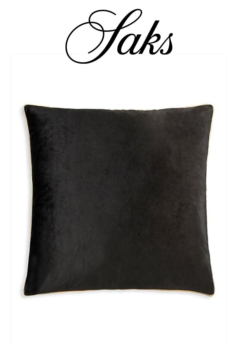 Callisto Home - Noah Metallic Piped Velvet Pillow