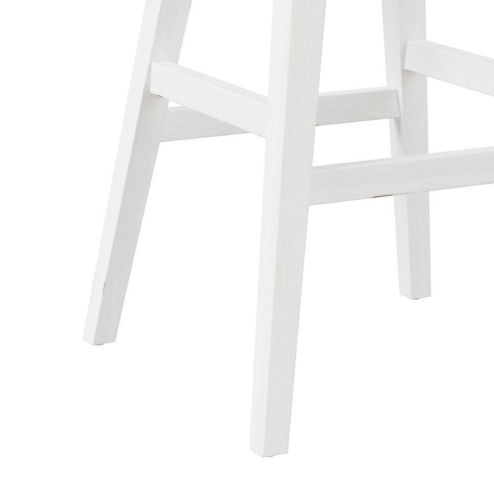 Clarion Wood and Upholstered Bar Height Swivel Stool Sea White - Hillsdale Furniture
