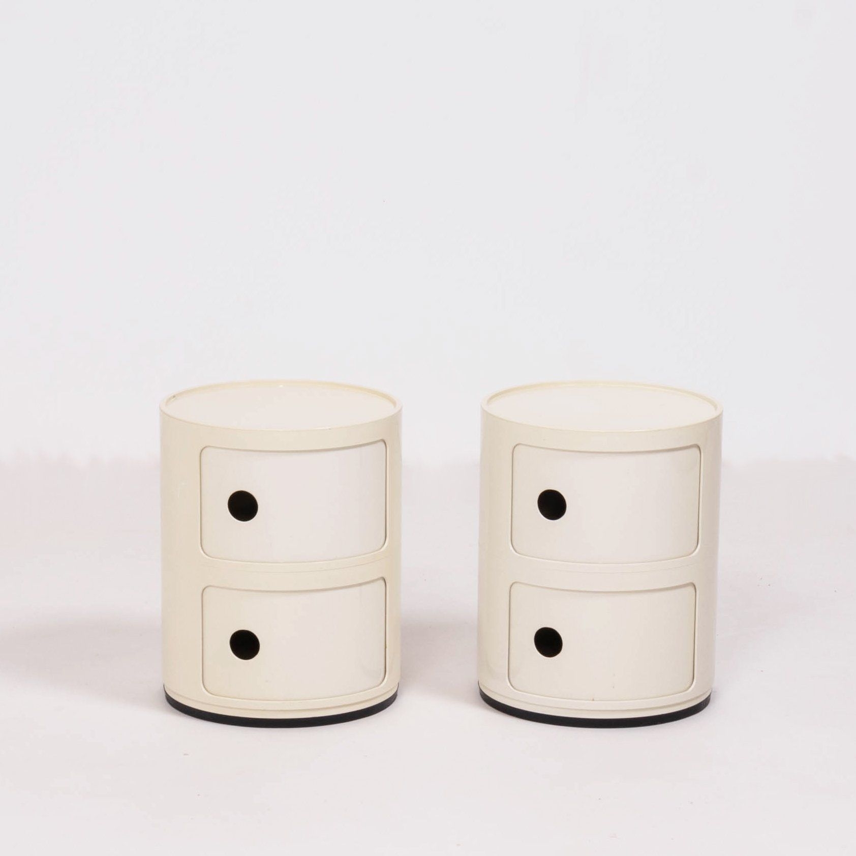 Componibili Ivory Storage Units, by Anna Castelli Ferrieri for Kartell, Set of 2