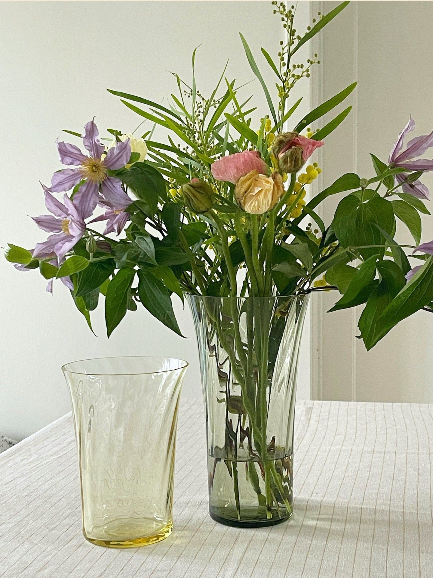 Concave Vase - 28 cmFan - Moss Green - H28 cm